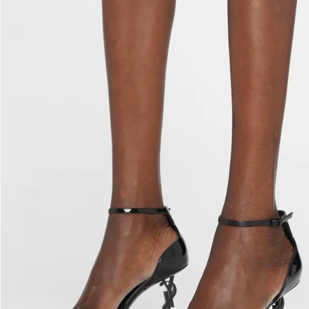 Yves Saint Laurent Black Heels with Modern Silhouette